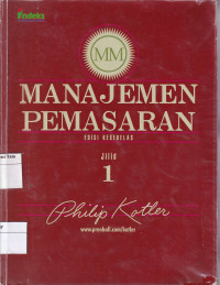 Manajemen Pemasaran Jilid 1