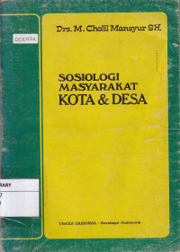 Sosiologi Masyarakat Kota & Desa